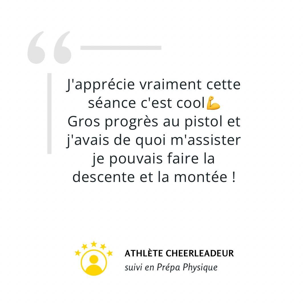 Gymnaste cheerleader suivi en préparation physique à Toulouse