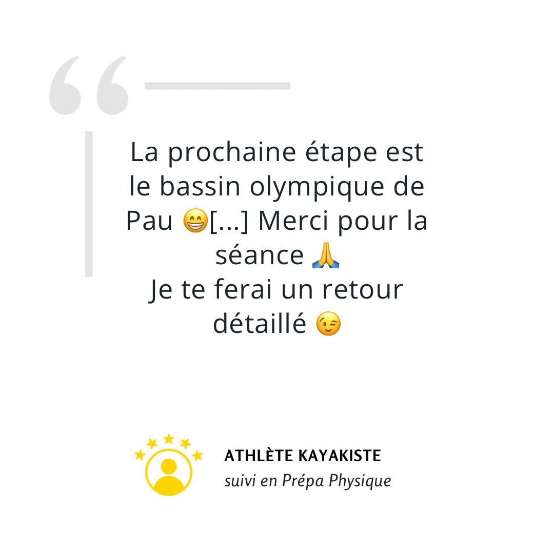 kayak suivi en préparation physique Toulouse